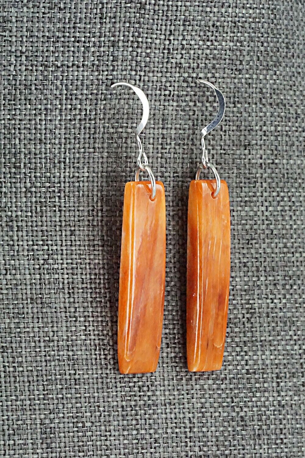 Spiny Oyster & Sterling Silver Earrings - Jesus Espino