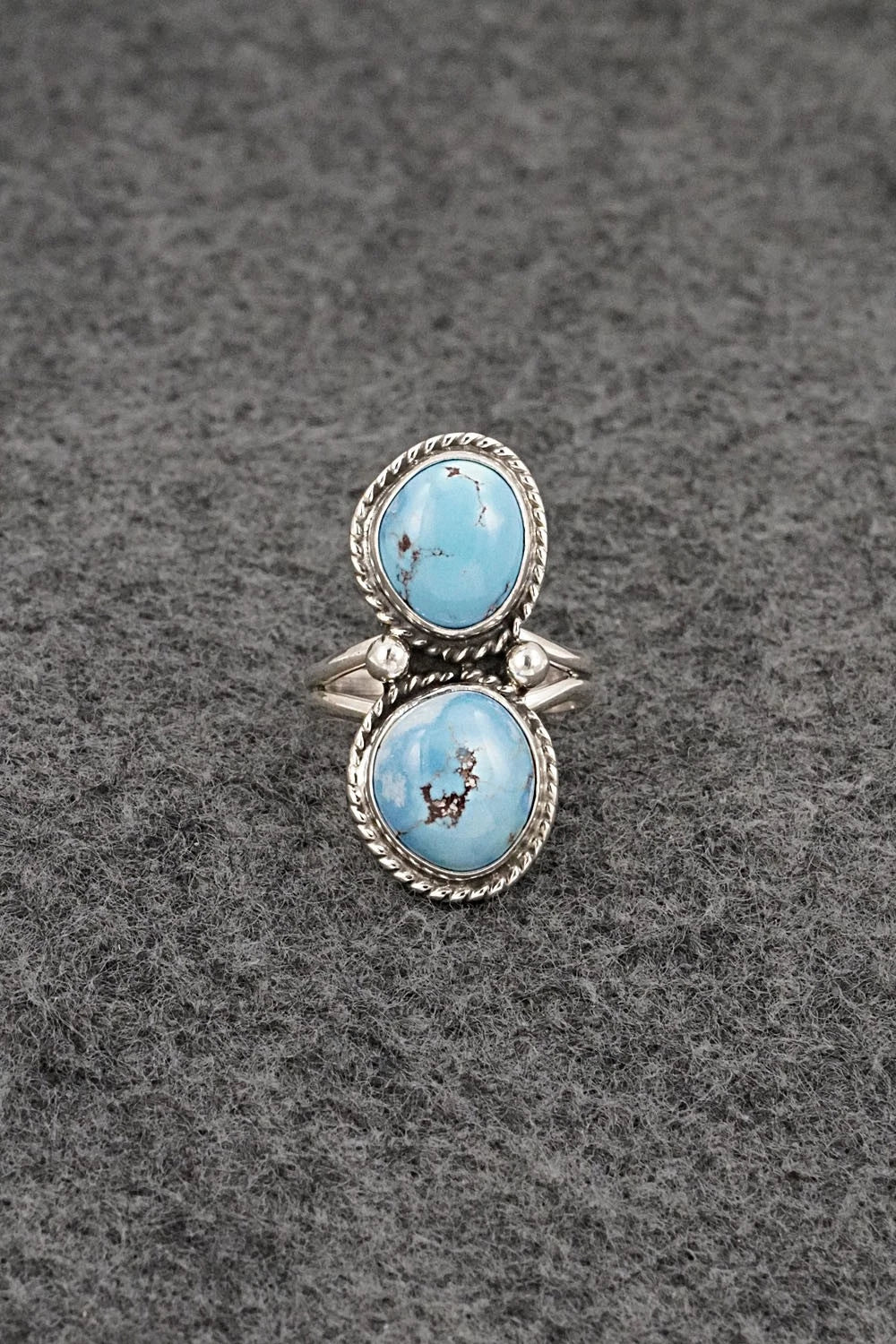 Turquoise & Sterling Silver Ring - Eugene Gruber - Size 5