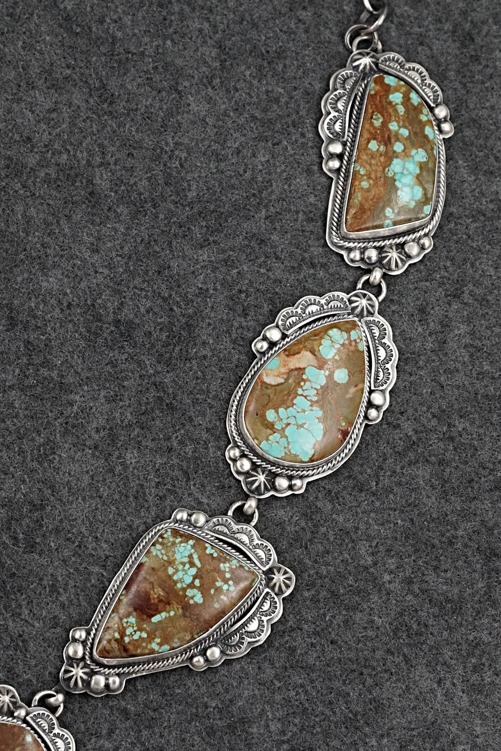 Turquoise & Sterling Silver Necklace and Earrings Set - Randy Boyd