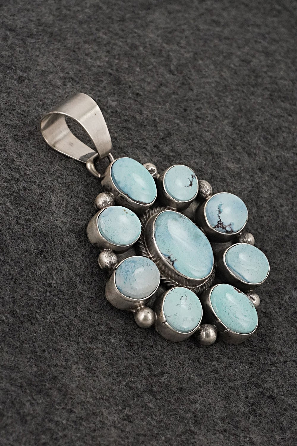 Turquoise & Sterling Silver Pendant and Earrings Set - Bobby Johnson