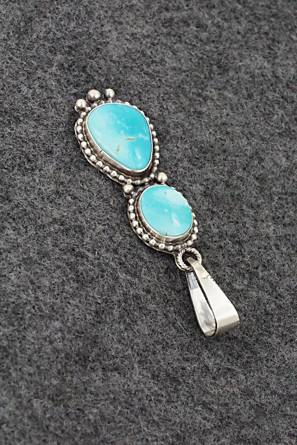 Turquoise & Sterling Silver Pendant - Jimmy Garcia