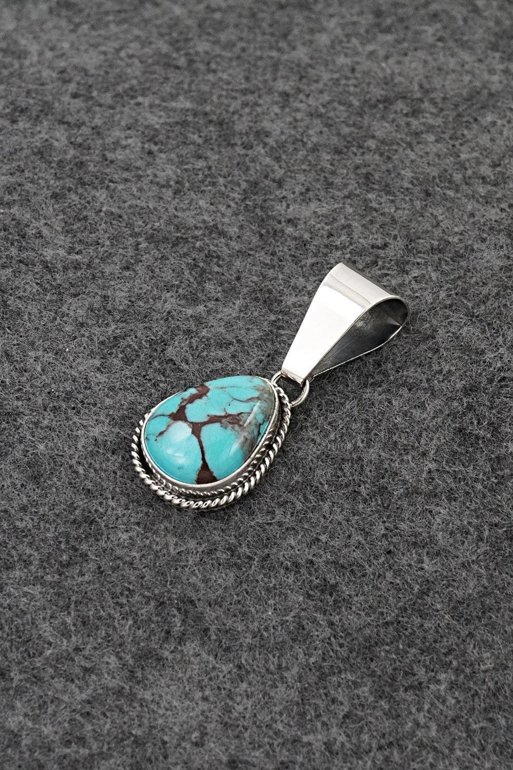 Turquoise & Sterling Silver Pendant - Eugene Gruber