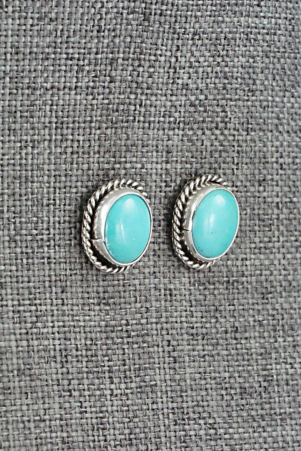 Turquoise & Sterling Silver Earrings - Marco Begaye