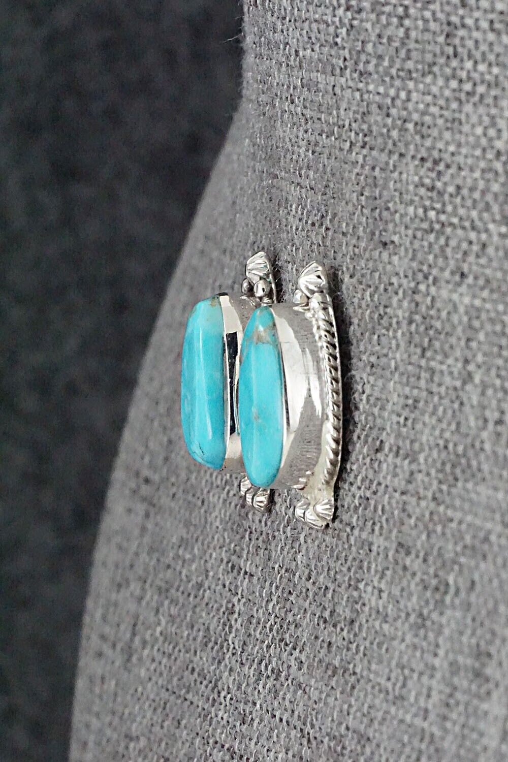 Turquoise and Sterling Silver Earrings - Sharon McCarthy