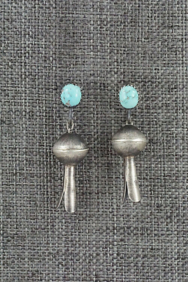 Turquoise & Sterling Silver Blossom Earrings - Shirley Lee