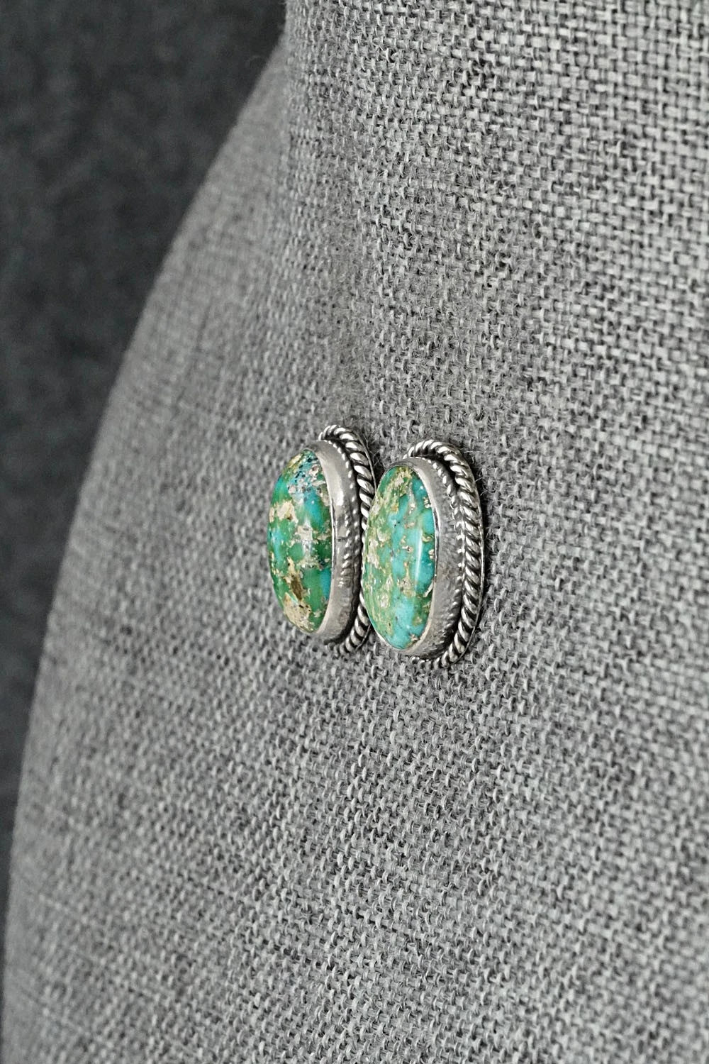 Turquoise & Sterling Silver Earrings - Rosemary Saunders