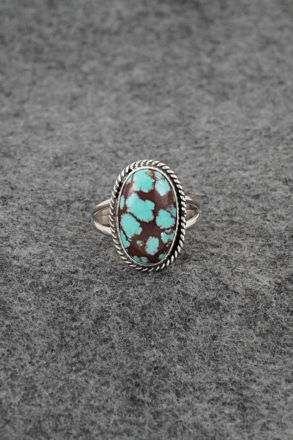 Turquoise & Sterling Silver Ring - Eugene Gruber - Size 9