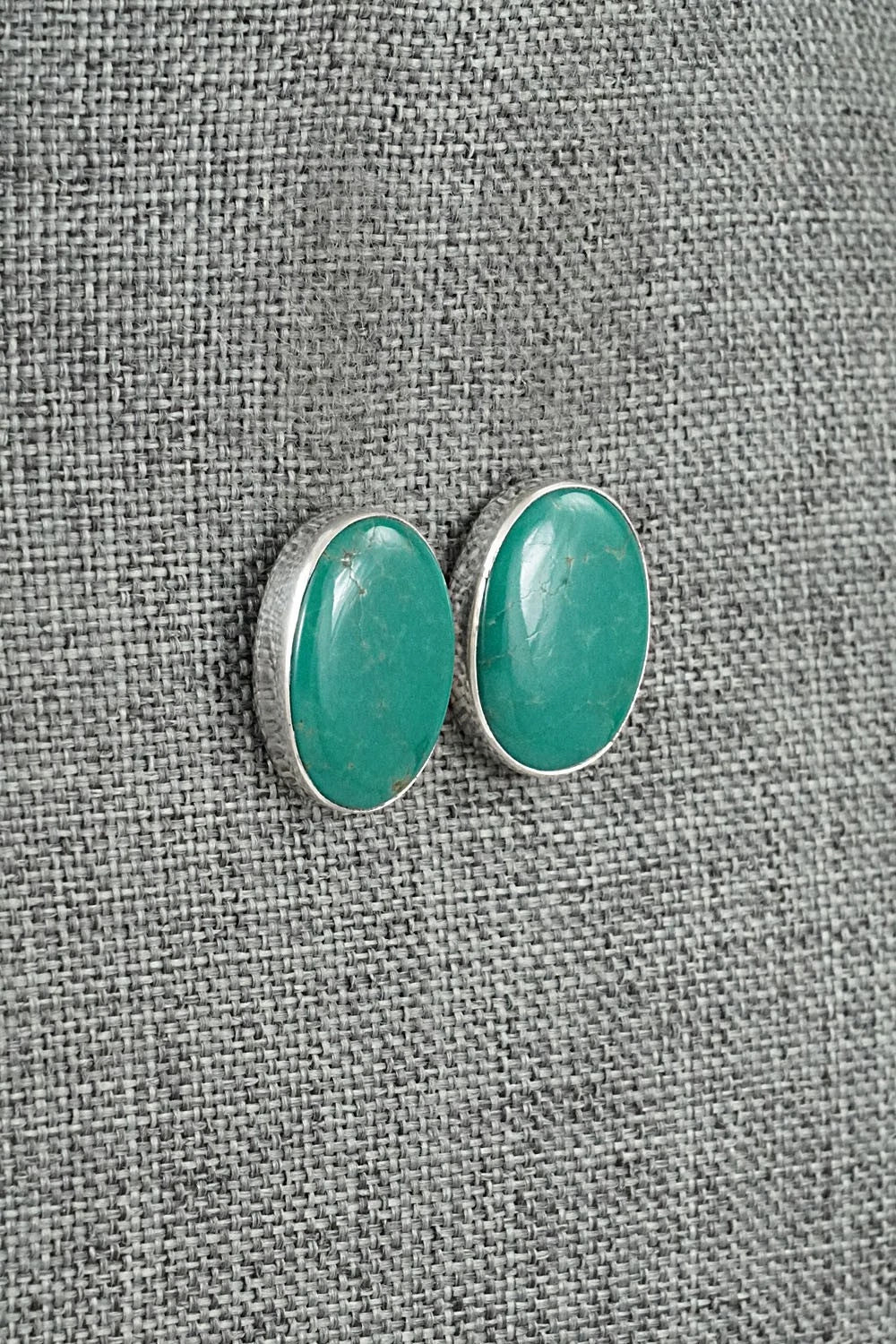 Turquoise & Sterling Silver Earrings - Eugene Gruber