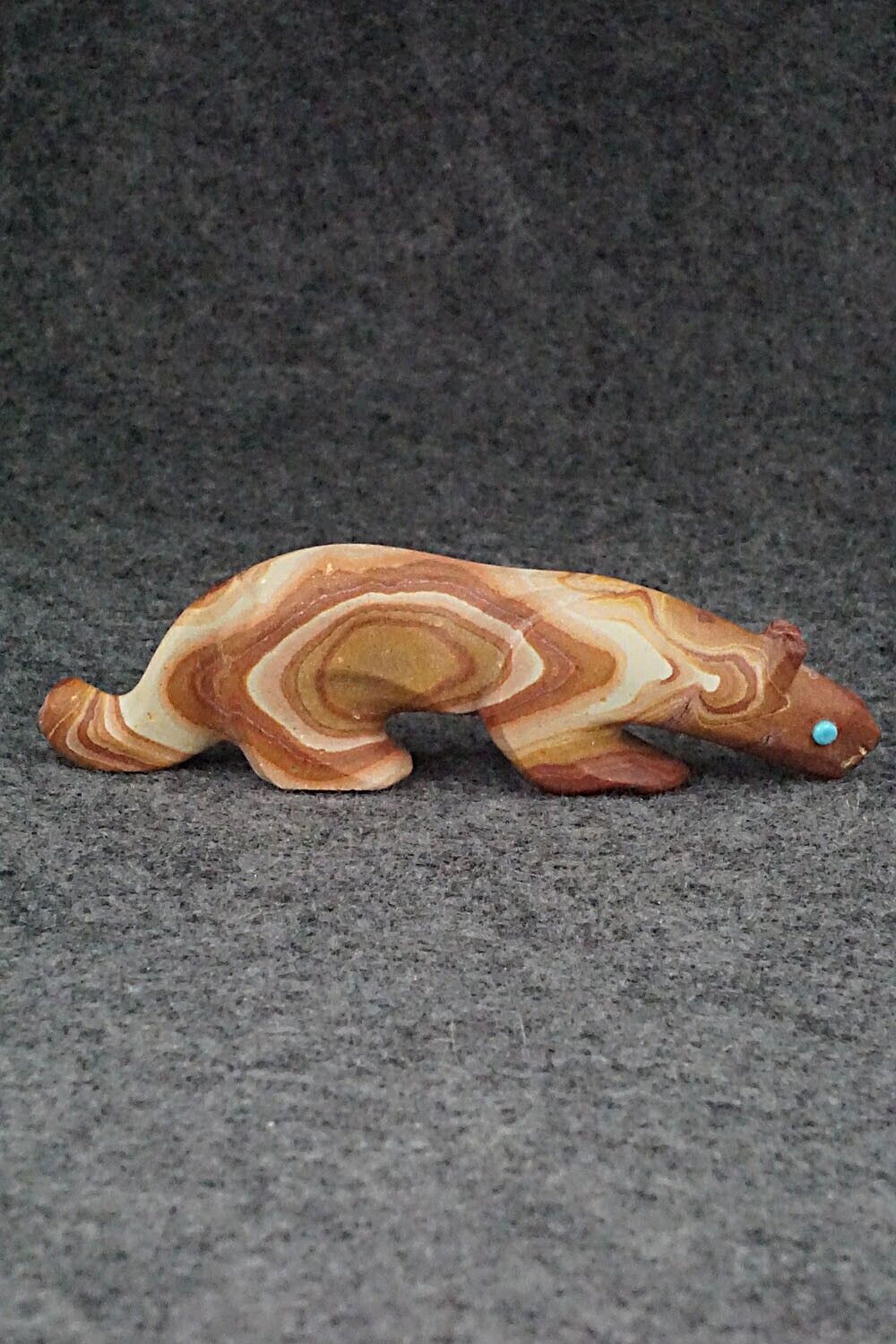 Mountain Lion Zuni Fetish Carving - Ronnie Lunasee
