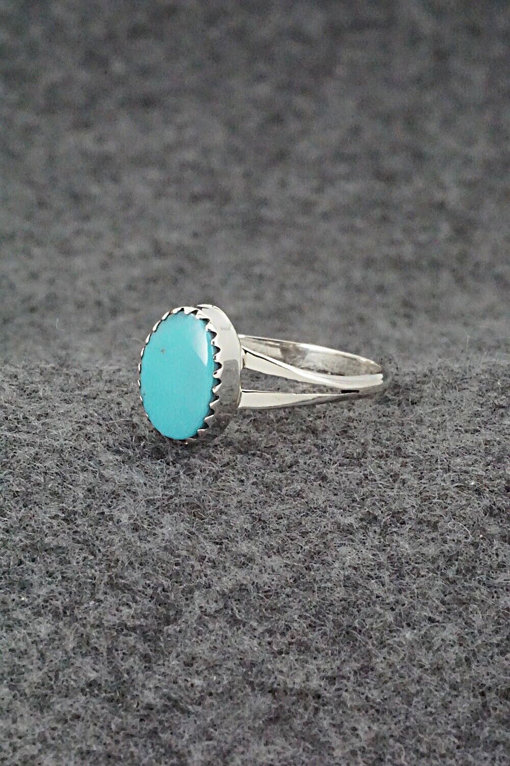 Turquoise & Sterling Silver Ring - Sharon McCarthy - Size 8