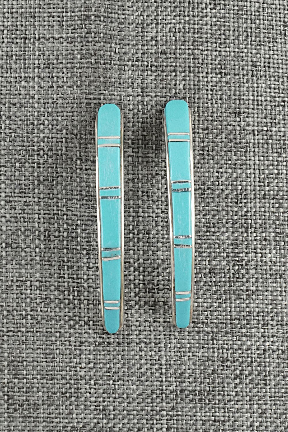 Turquoise & Sterling Silver Earrings - Terrance Panteah