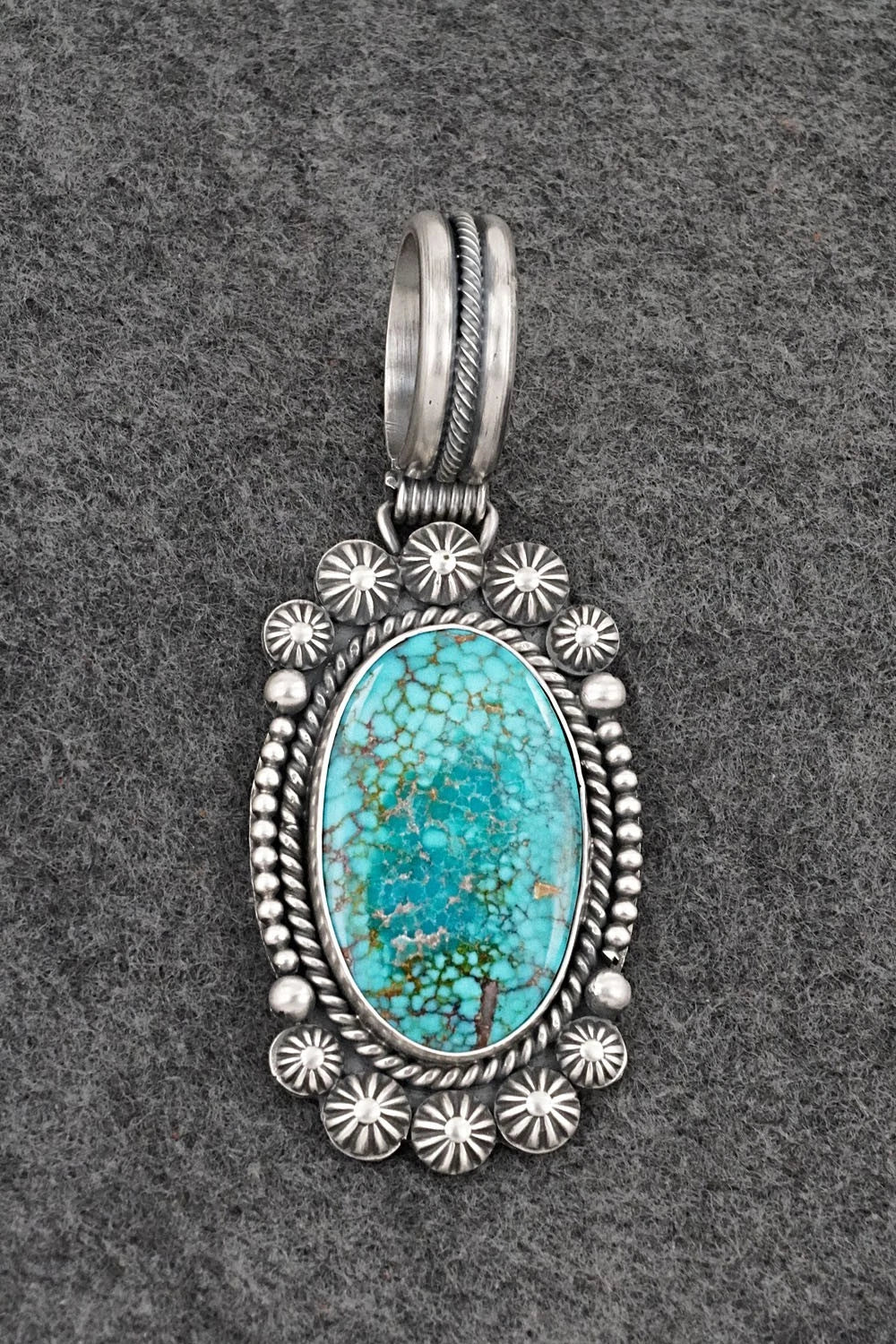 Turquoise & Sterling Silver Pendant - Michael Calladitto