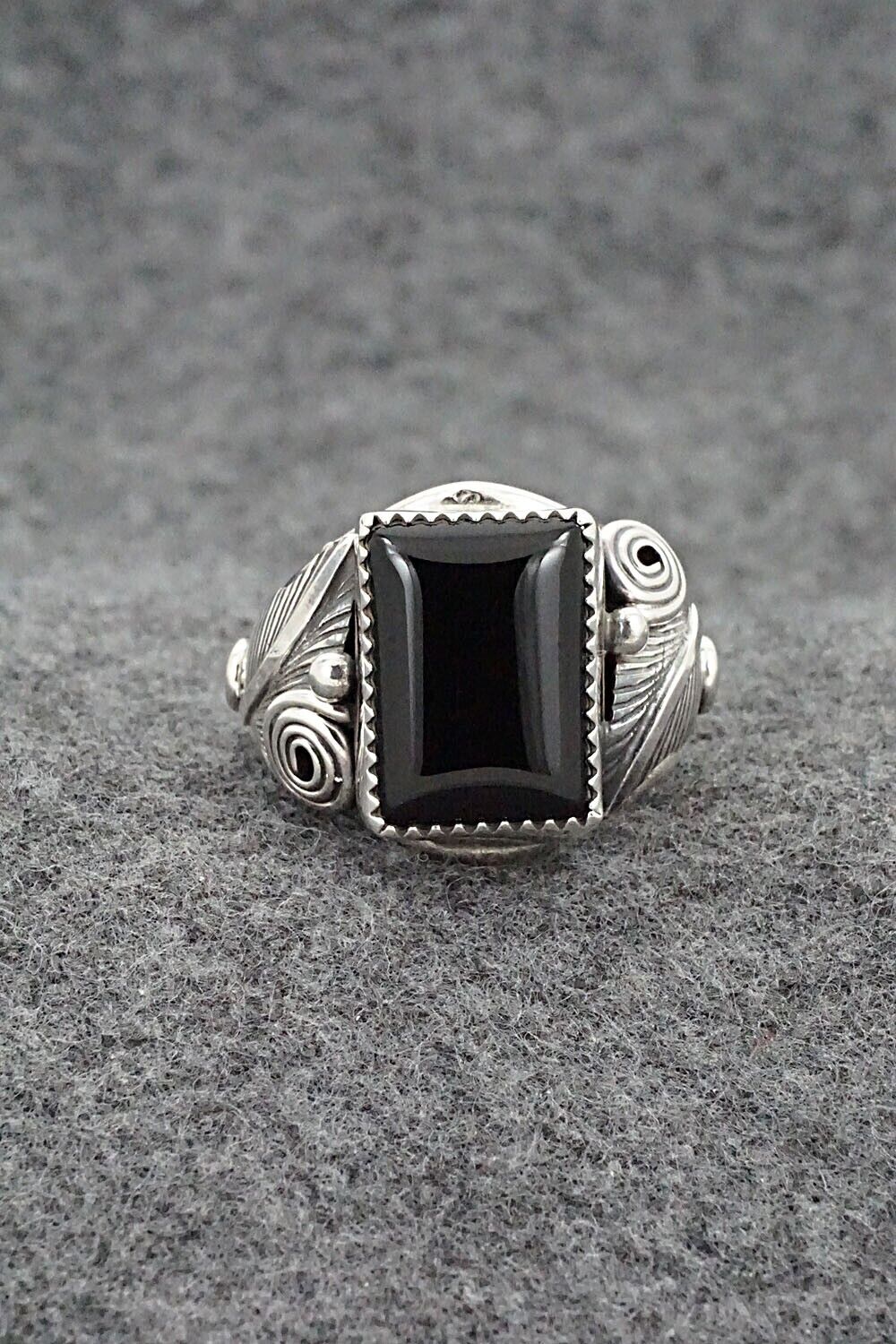 Onyx & Sterling Silver Ring - Darrell Morgan - Size 11.5