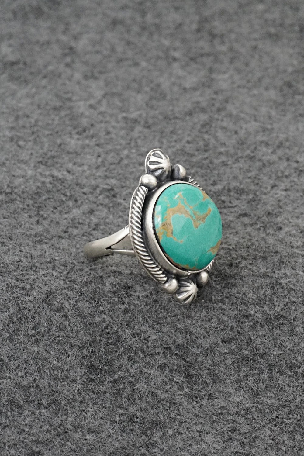 Turquoise & Sterling Silver Ring - Bobby Johnson - Size 9