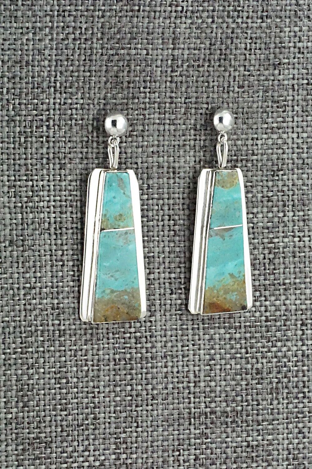 Turquoise & Sterling Silver Earrings - Brenda Pete