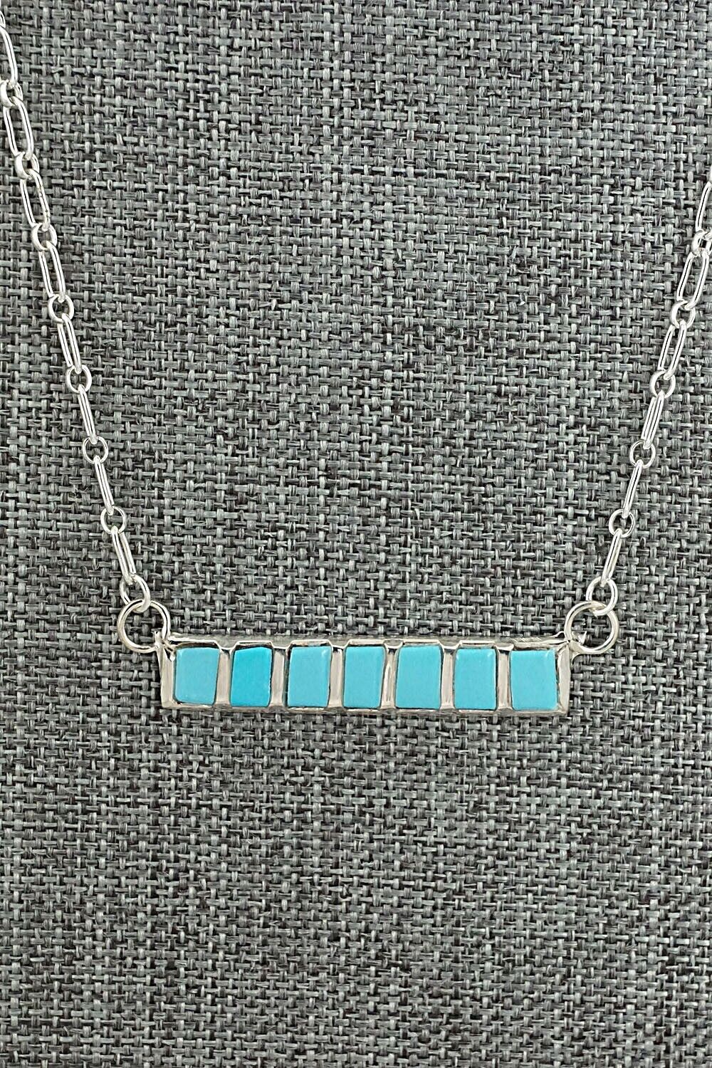 Turquoise & Sterling Silver Necklace - Glennetta Luna