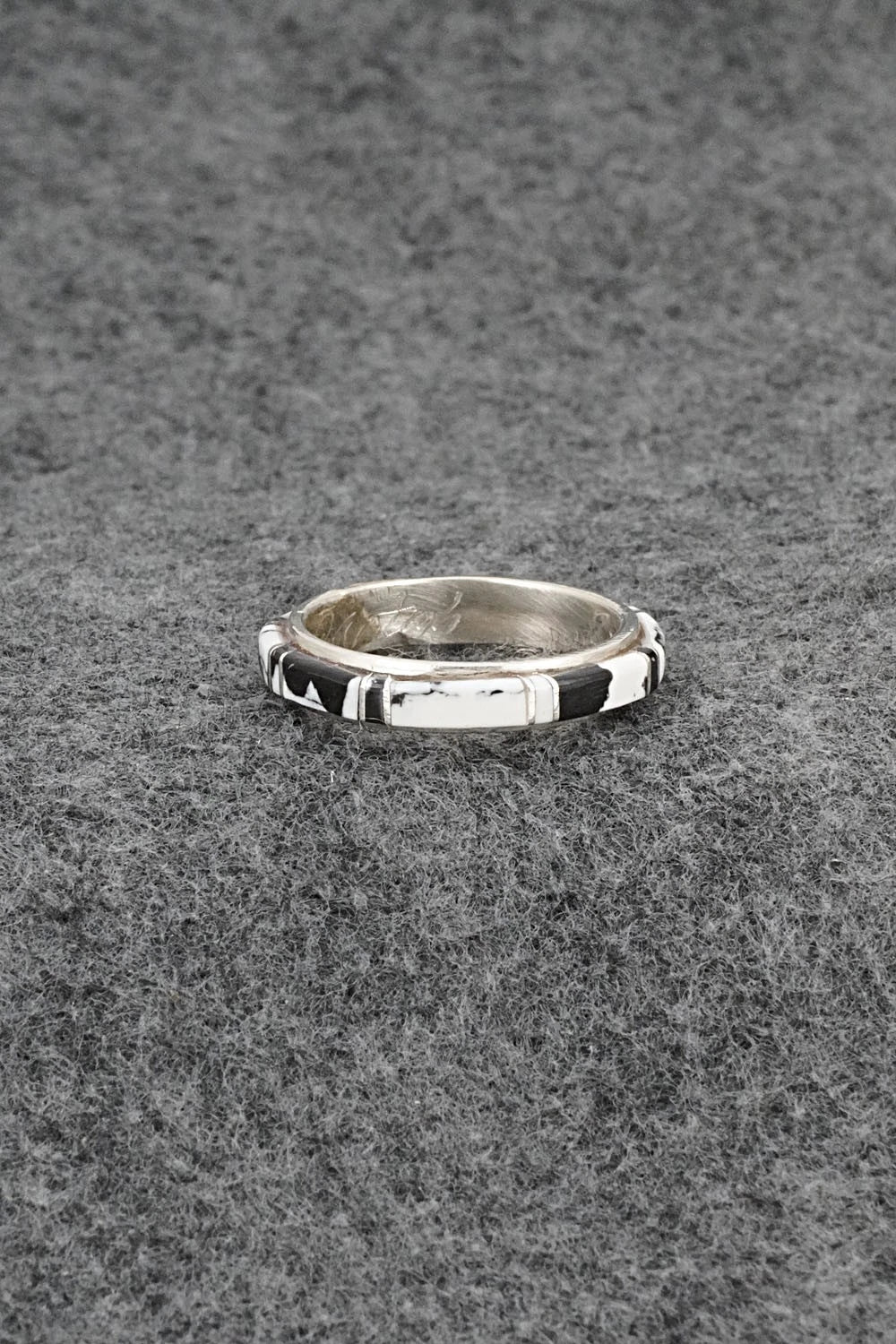 White Buffalo & Sterling Silver Ring - Terrance Panteah - Size 10