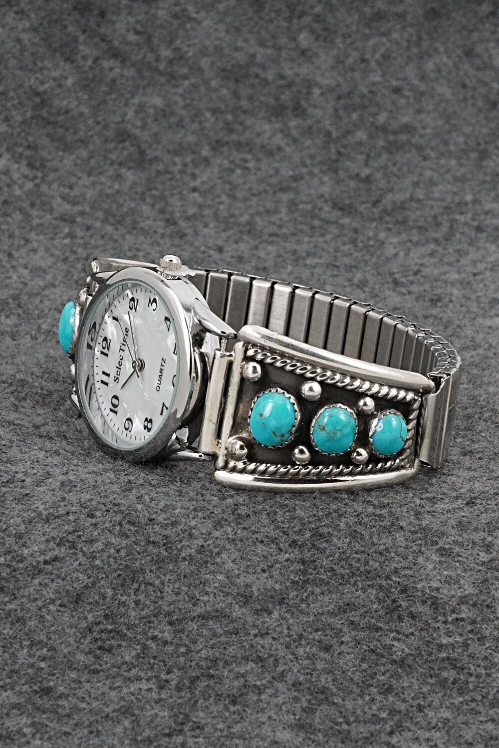Turquoise & Sterling Silver Watch Bracelet - Paul Largo