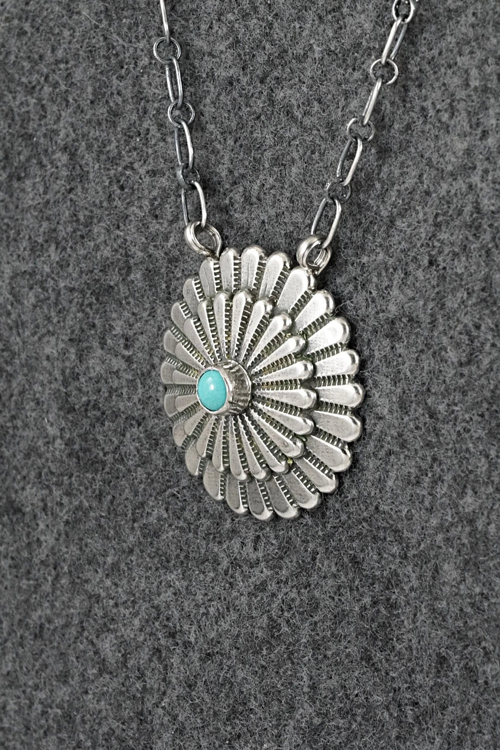 Turquoise & Sterling Silver Necklace - Sheldon Mariano