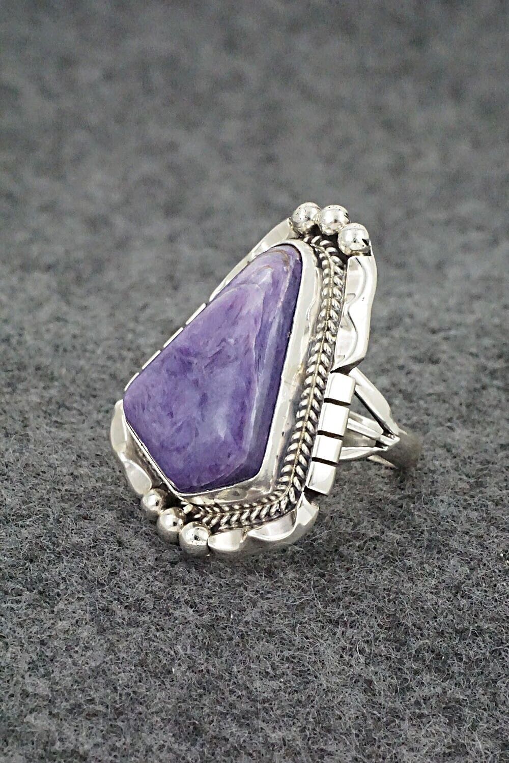 Charoite & Sterling Silver Ring - Samuel Yellowhair - Size 5.75