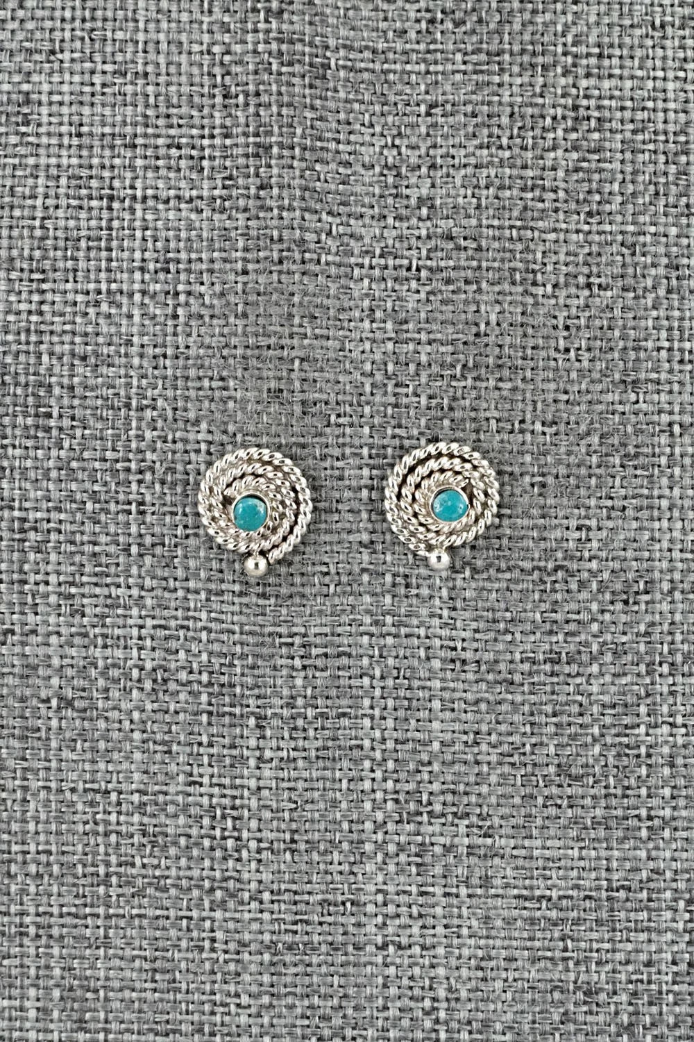 Turquoise and Sterling Silver Earrings - Gilbert Weebothee