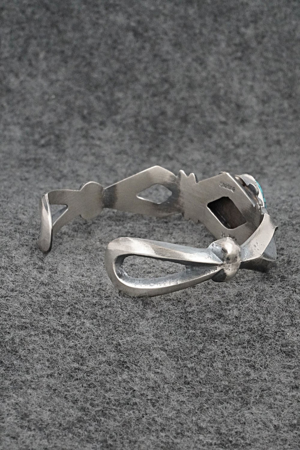 Turquoise & Sterling Silver Bracelet - Harrison Bitsue