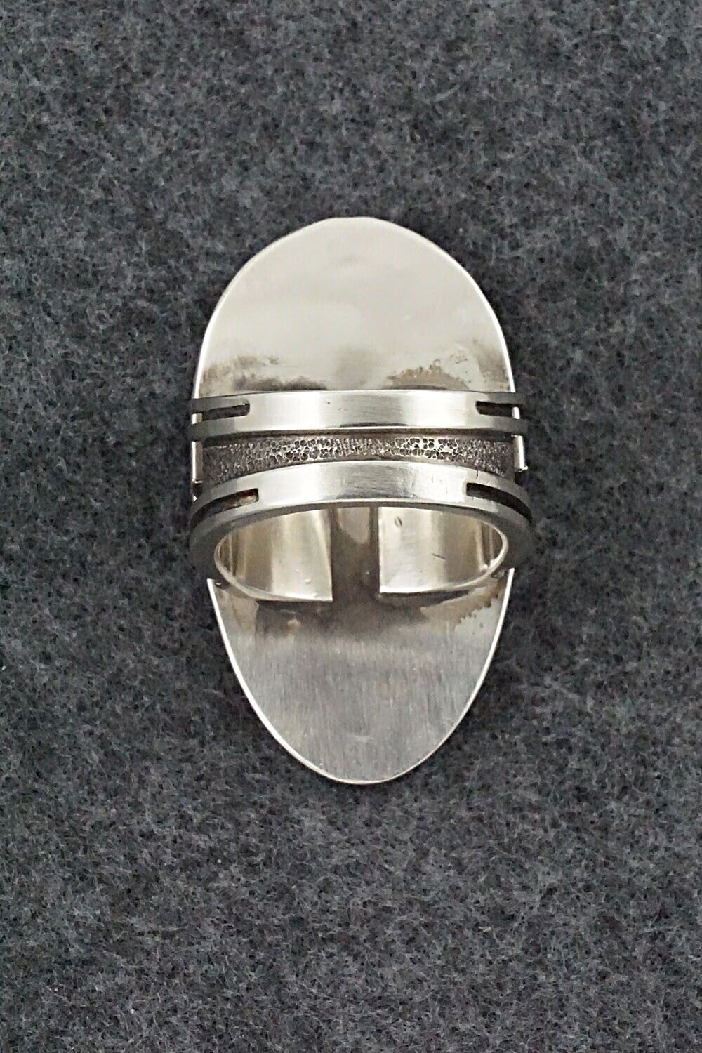 Turquoise and Sterling Silver Ring - Cooper Willie - Size 11.75