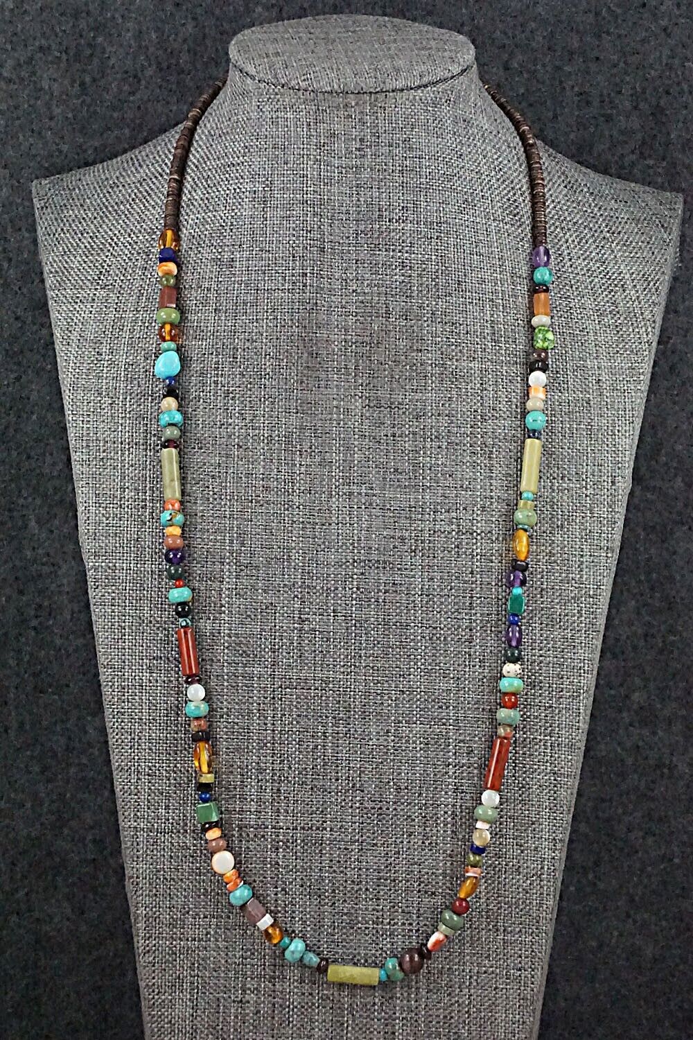 Multi-Stone and Sterling Silver Necklace - Helen Tsosie