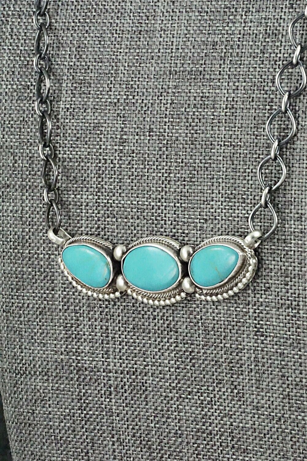 Turquoise & Sterling Silver Necklace - Kathleen Livingston