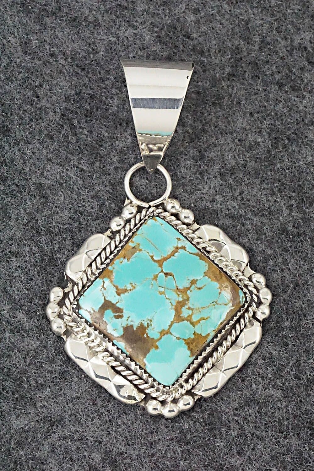 Turquoise & Sterling Silver Pendant - Kenny Calavaza