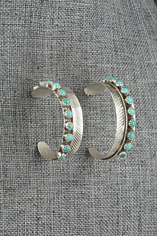 Turquoise and Sterling Silver Earrings - Aaron Davis