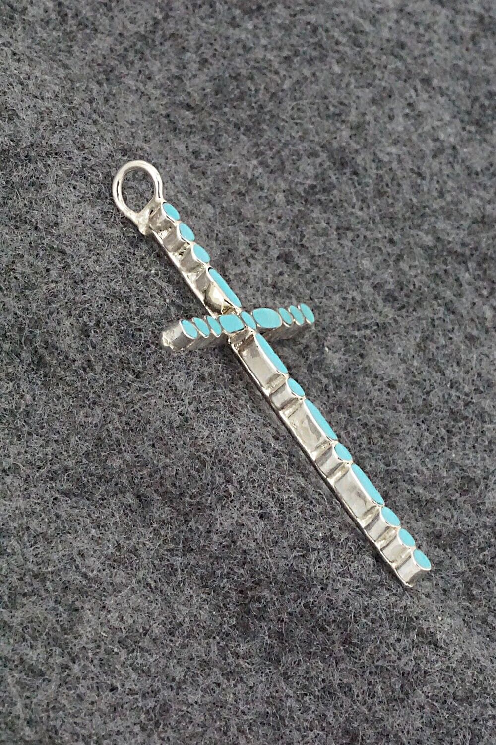 Turquoise & Sterling Silver Pendant - Rupert Shetima