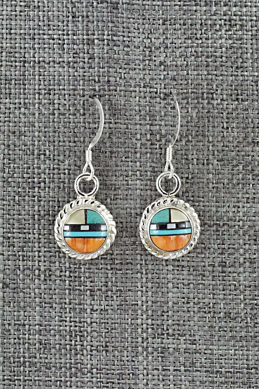 Multi-Stone & Sterling Silver Earrings - Delbert Kallestewa Jr.