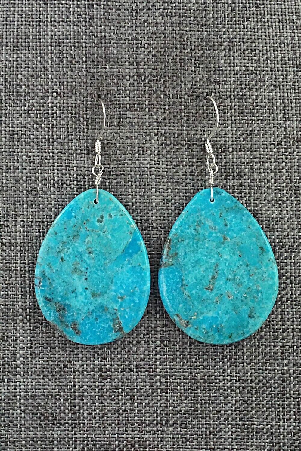 Turquoise & Sterling Silver Earrings - Lupe Lovato