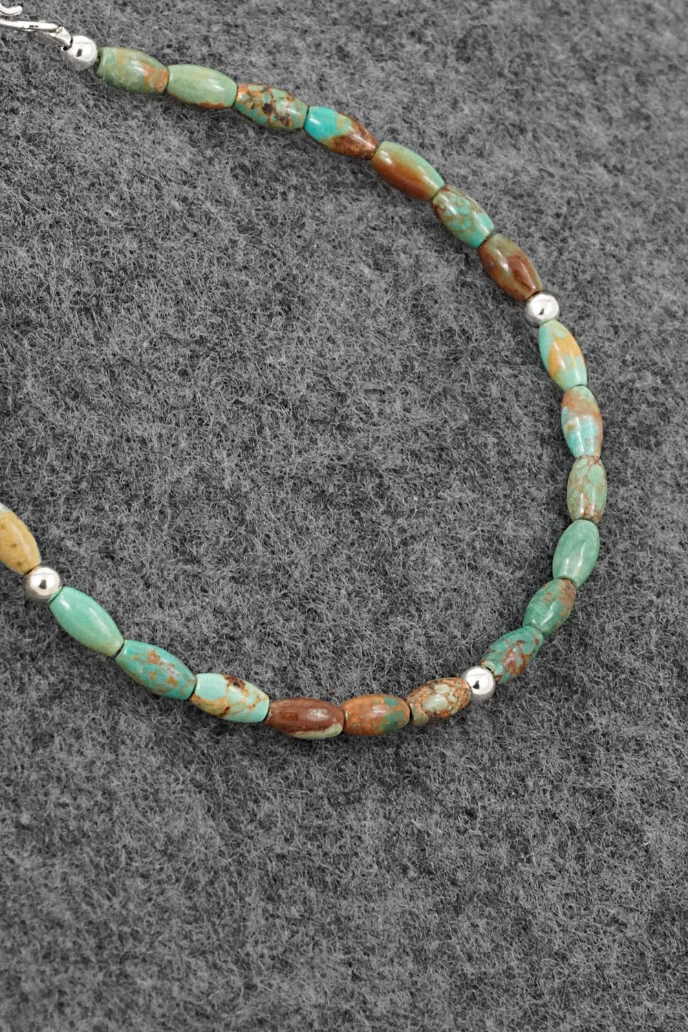 Turquoise & Sterling Silver Bracelet - Doreen Jake
