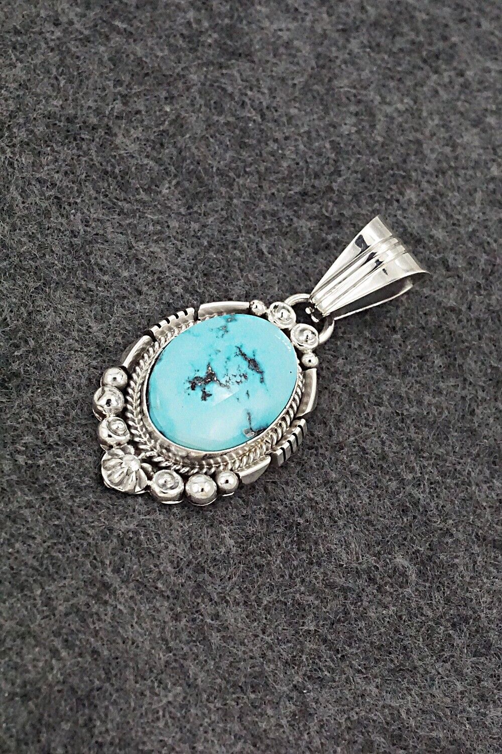 Turquoise & Sterling Silver Pendant - Daniel Benally