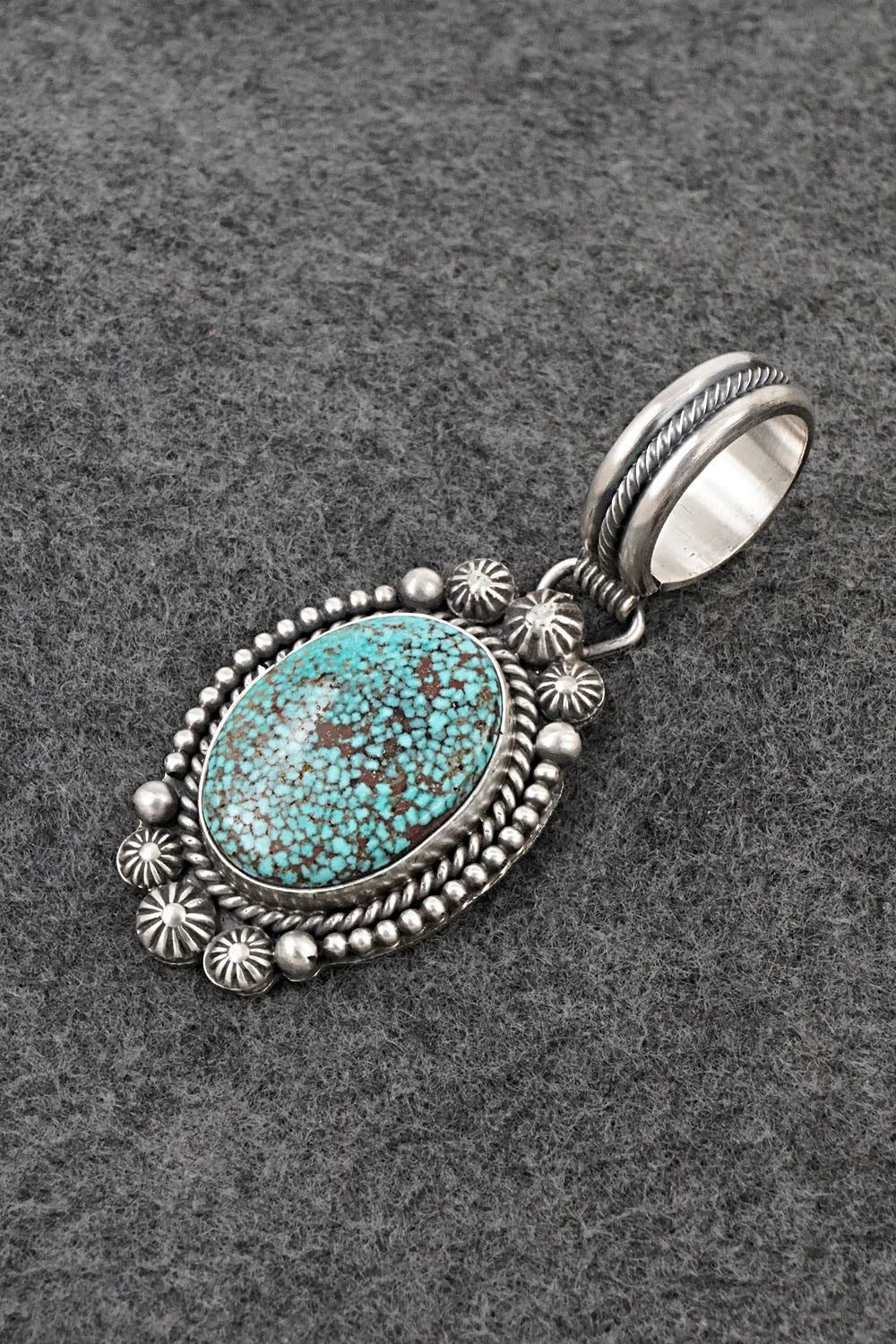 Turquoise & Sterling Silver Pendant - Michael Calladitto