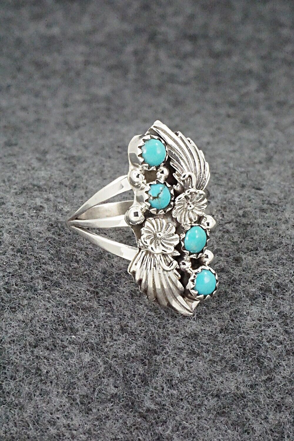 Turquoise & Sterling Silver Ring - Alice Rose Saunders - Size 8.25