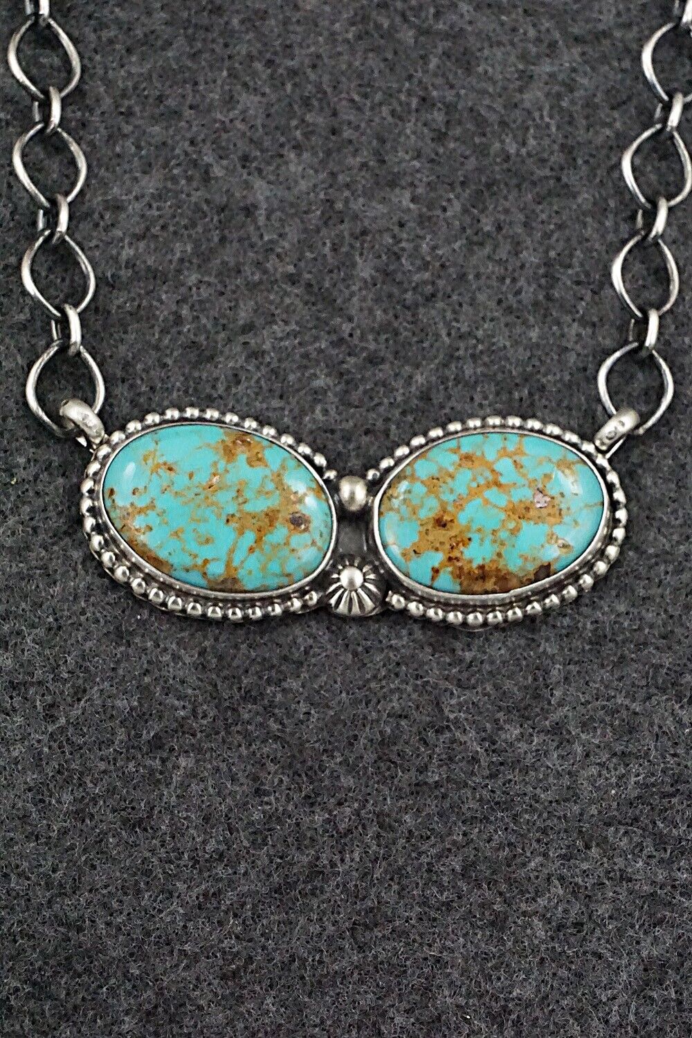 Turquoise & Sterling Silver Necklace - Kathleen Livingston