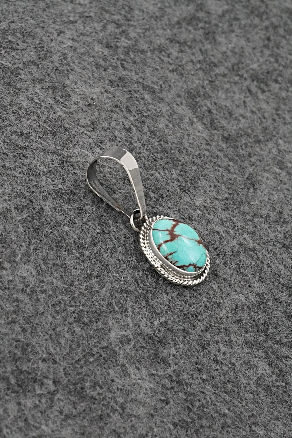 Turquoise & Sterling Silver Pendant - Eugene Gruber