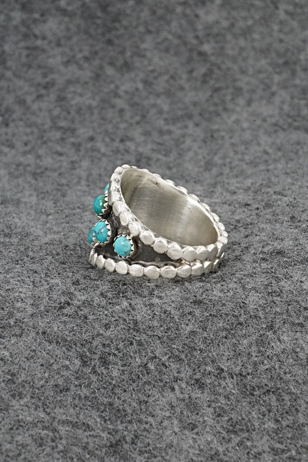 Turquoise & Sterling Silver Ring - Harry B. Yazzie - Size 9