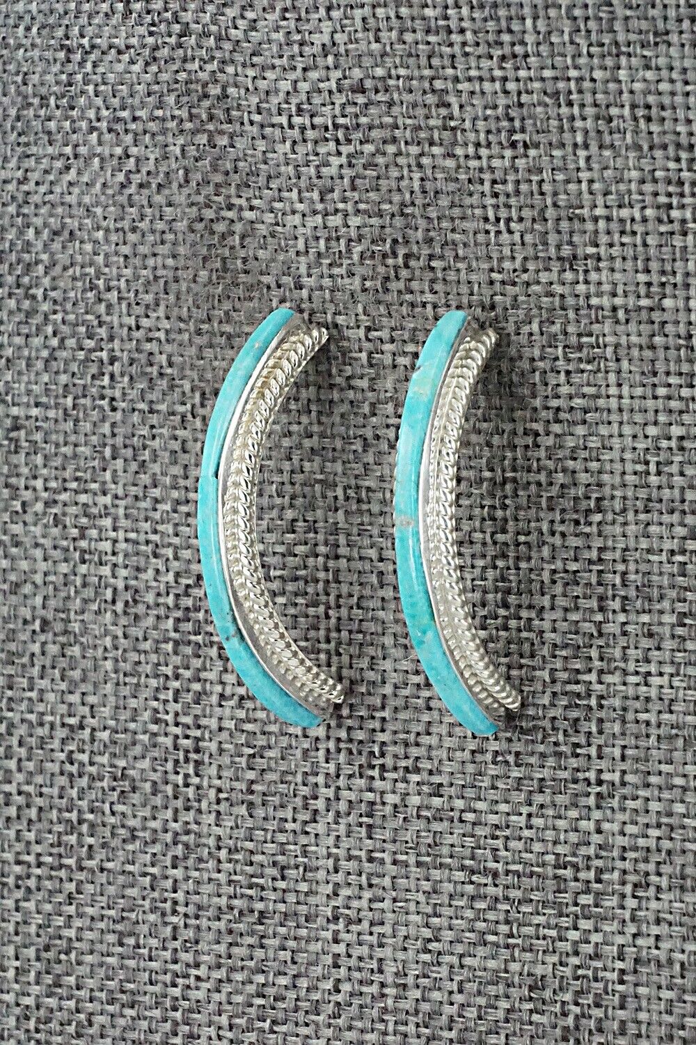 Turquoise & Sterling Silver Earrings - Alan Barney