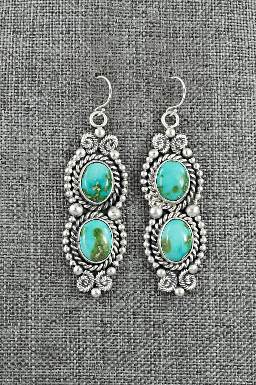 Turquoise & Sterling Silver Necklace and Earrings Set - Rosita Calladitto