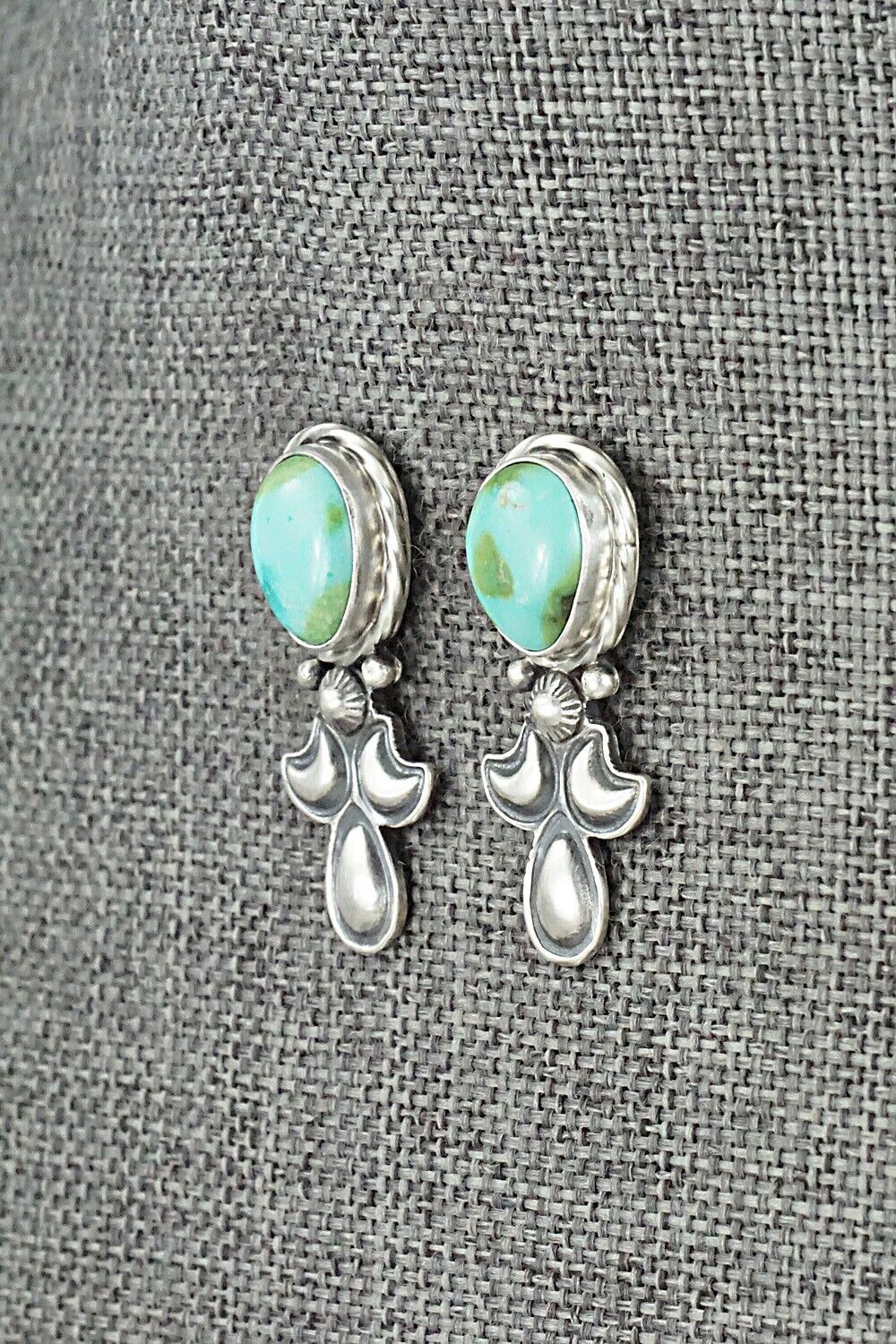 Turquoise & Sterling Silver Squash Blossom Set - Adrienne Gordon