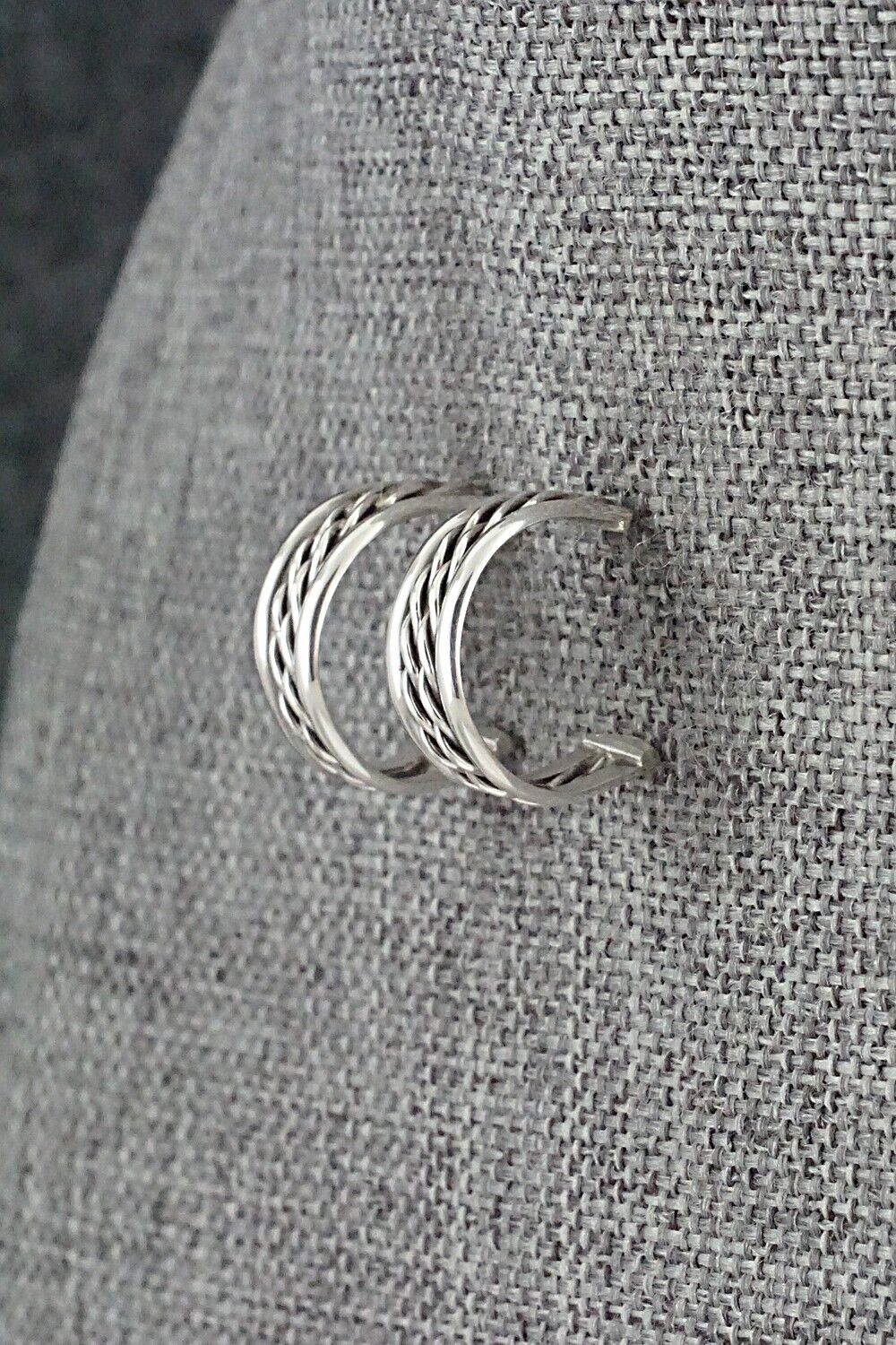 Sterling Silver Hoop Earrings - Caroline Tsosie