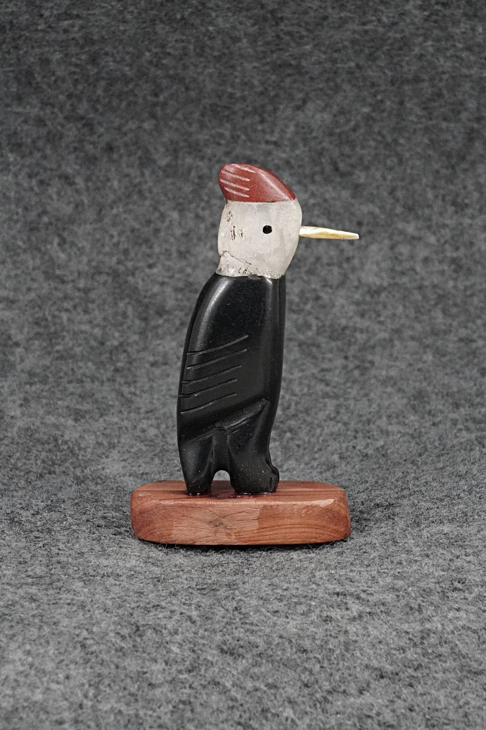 Woodpecker Zuni Fetish Carving - Justin Red Elk