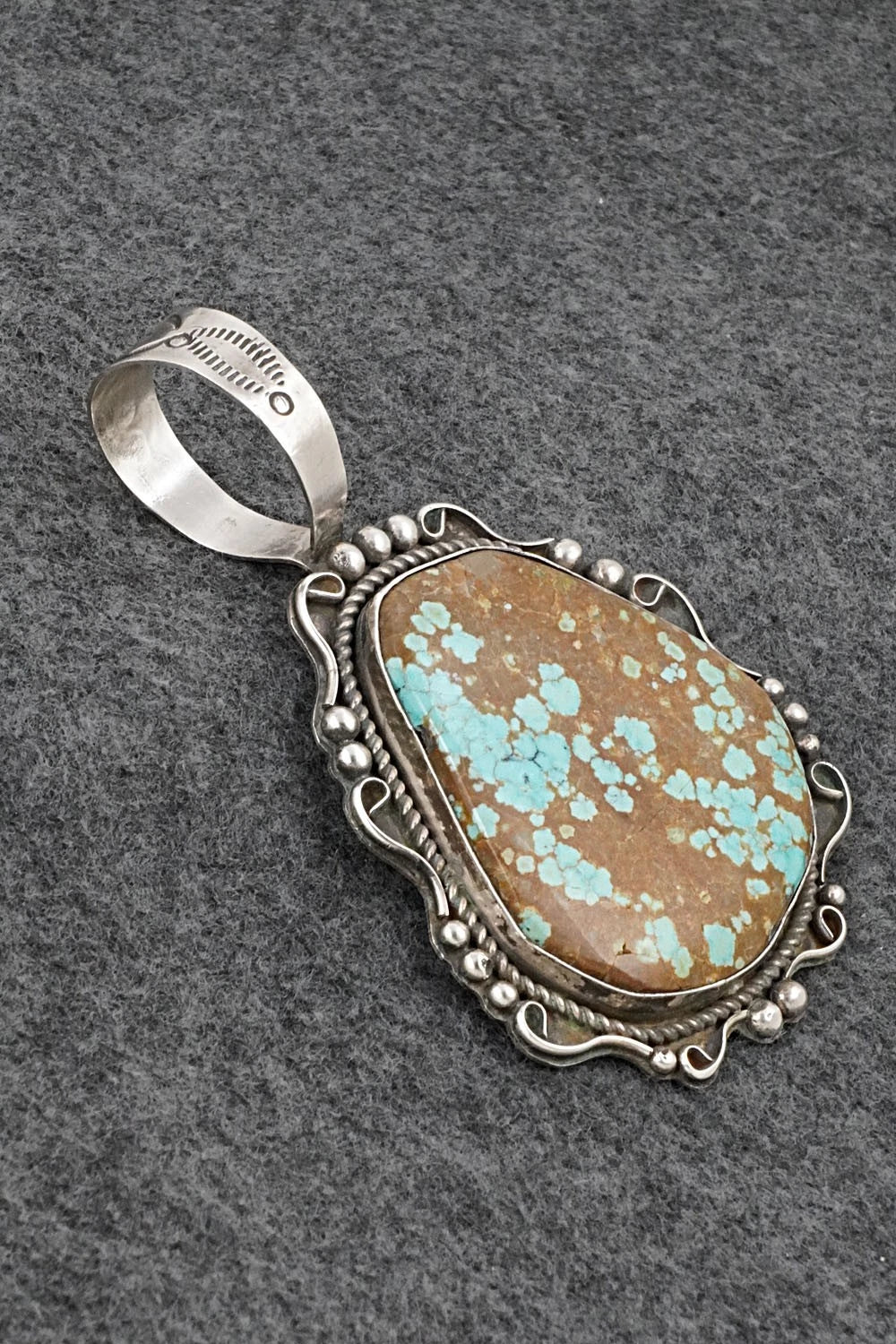 Turquoise & Sterling Silver Vintage Pendant