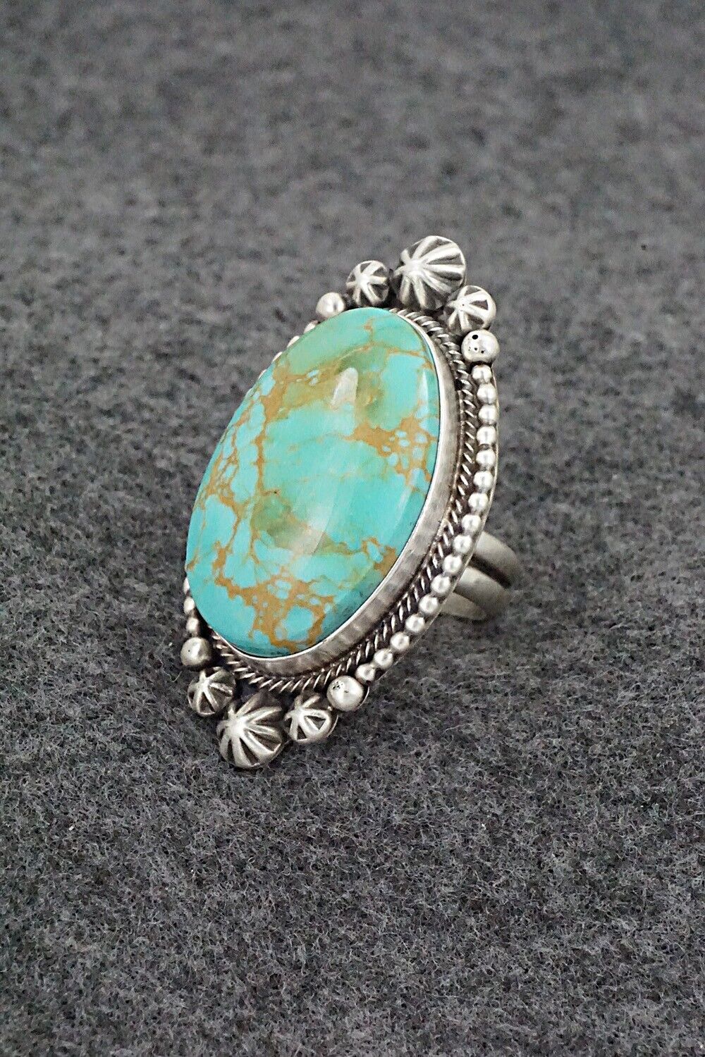 Turquoise & Sterling Silver Ring - Daniel Benally - Size 6 Adj.