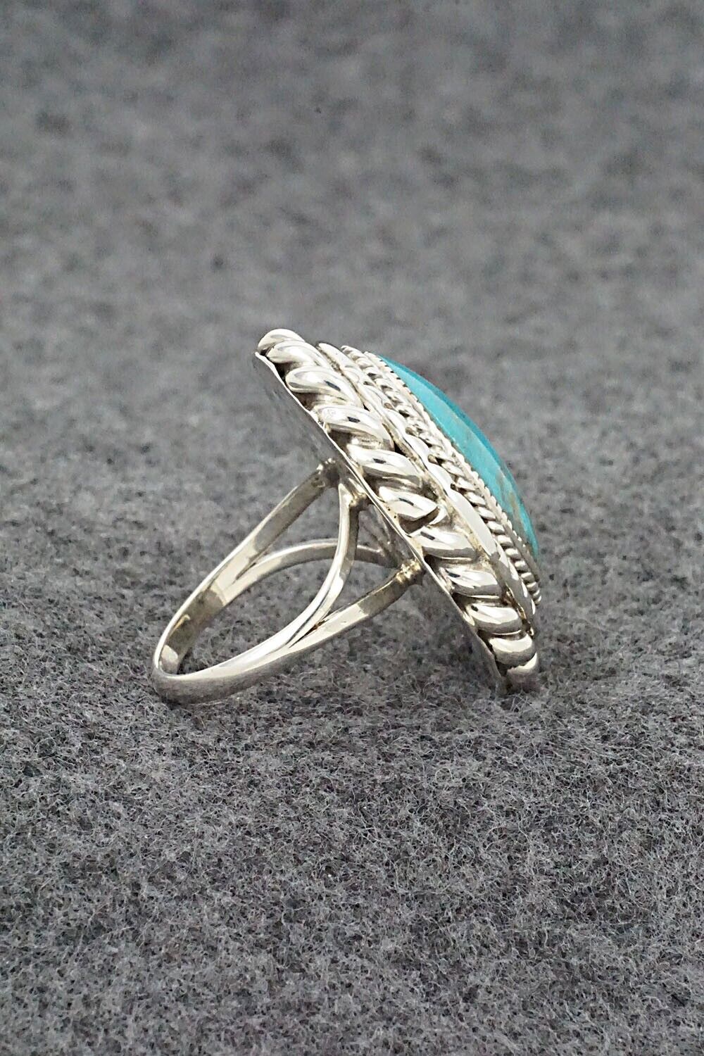 Turquoise & Sterling Silver Ring - Jerome Lee - Size 6.75