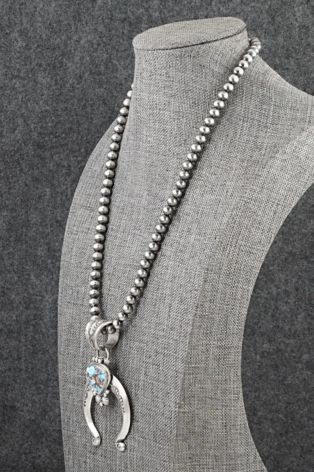 Turquoise & Sterling Silver Necklace - Samuel Yellowhair